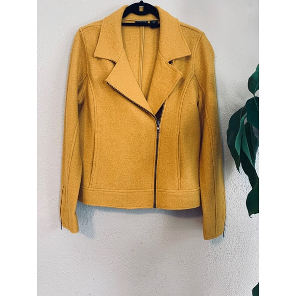 Tahari boiled wool moto jacket Clearance
